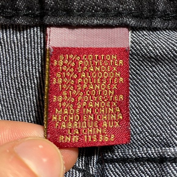 Apple Bottoms Vintage Mini Cut Off Black Jean Denim Shorts Size 14 - Picture 9 of 9